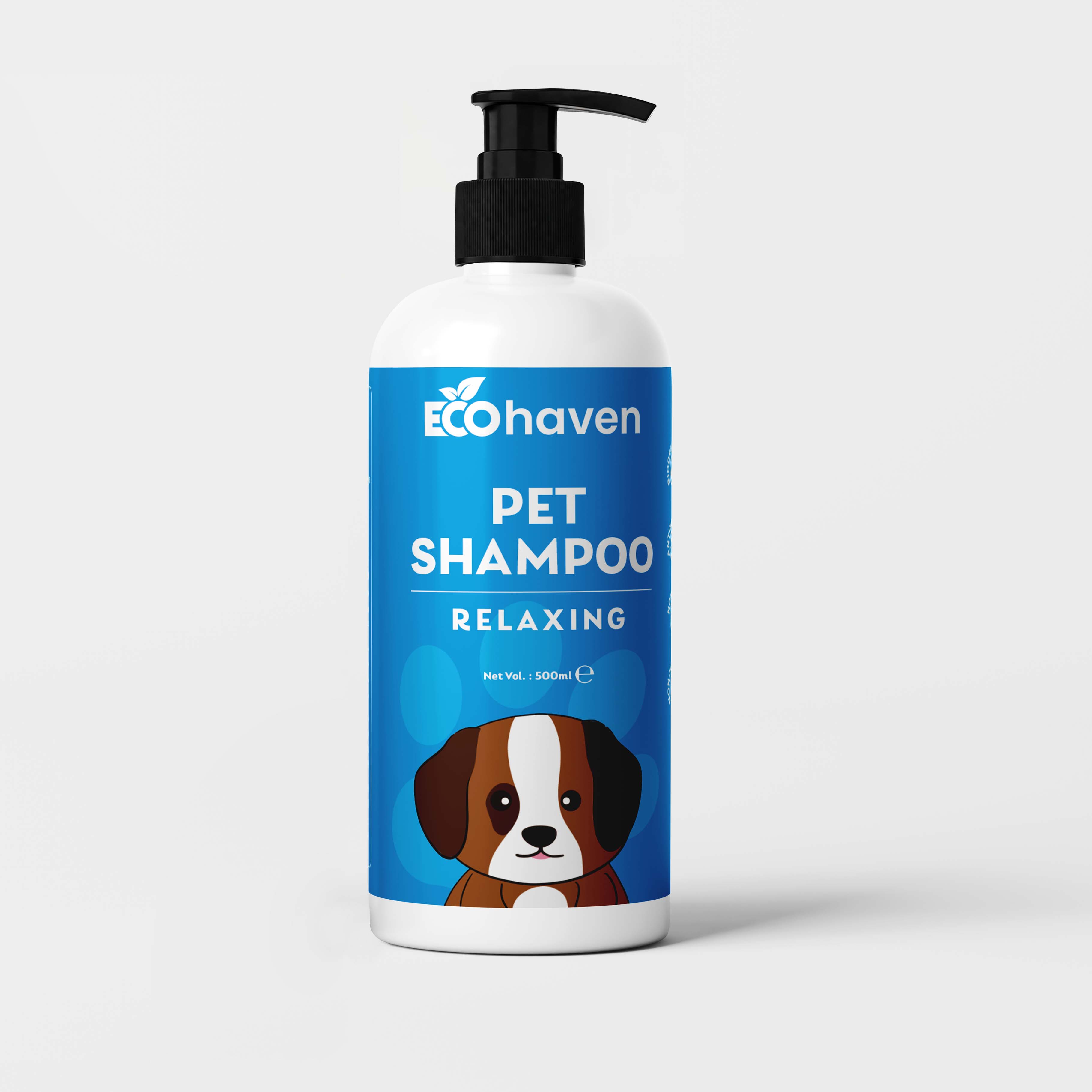 Ecohaven Organic Relaxing Pet Shampoo – 500ml Vanilla Lavender Scent | Gentle Cleansing Formula for Dogs & Cats