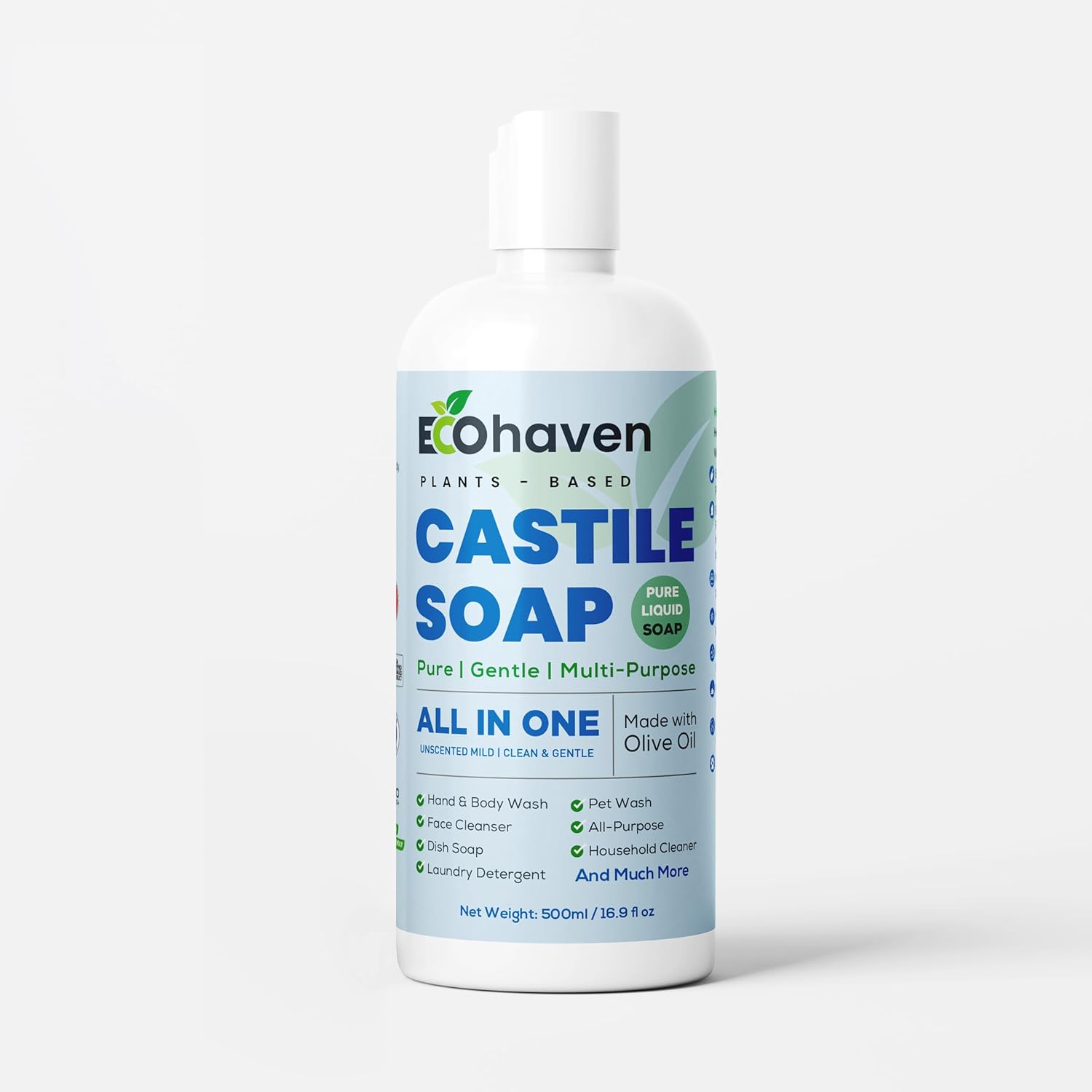 Organic Pure Castile Liquid Soap 18-in-1 | 500ml