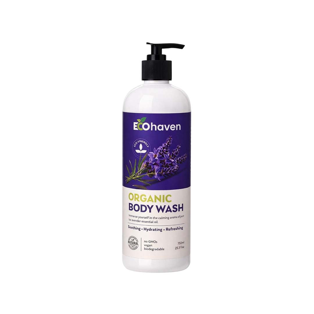 EcoHaven Organic Lavender Body Wash 750ml – Plant-Based & Gentle